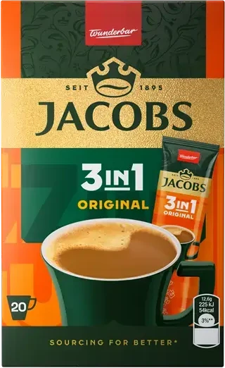 Tirpi kava Jacobs 3in1, 20pak.x15.2g