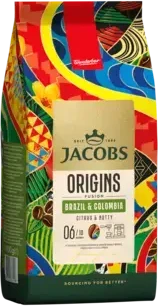 Kavos pupelės JACOBS Origins Brazil & Colombia, 1kg