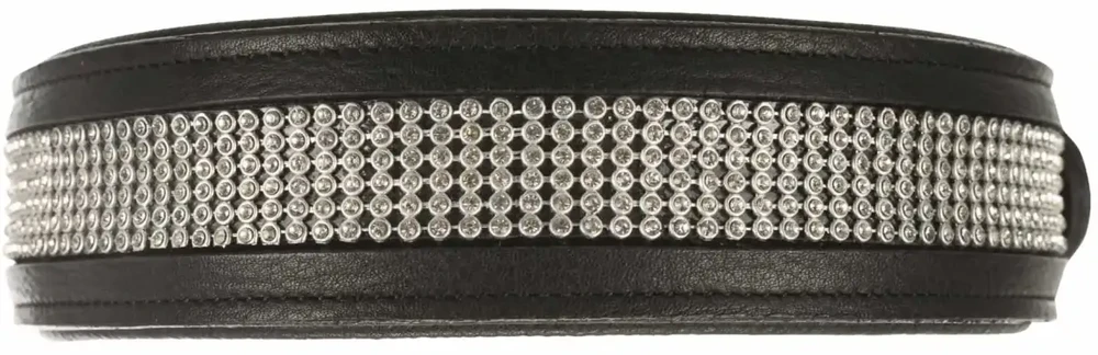 Trixie Active Comfort antkaklis su kalnų krištolais, šunims, juodas, M–L: 44–52 cm/25 mm