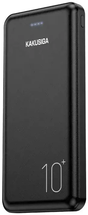 KAKUSIGA KSC-660 external battery (powerbank) | 10000 mAh | 12W | USB-A, Micro USB | juodas