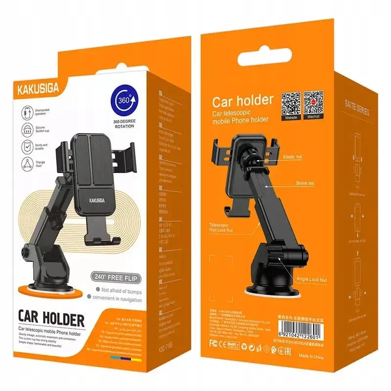 KAKU car phone holder for air vent 4.5-7" juodas