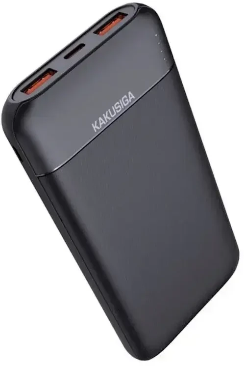 KAKUSIGA KSC-887 external battery (powerbank) | 10000 mAh | 22.5W | USB-A, USB-C | juodas