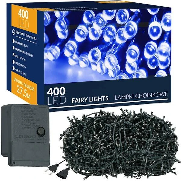 Kalėdinės lemputės Springos 400 LED, 26 m, mėlynos