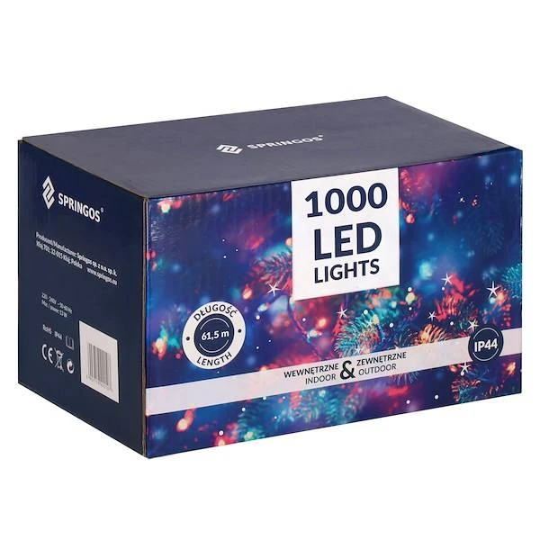 Kalėdinės lemputės Springos CL1003 1000 LED 60 m