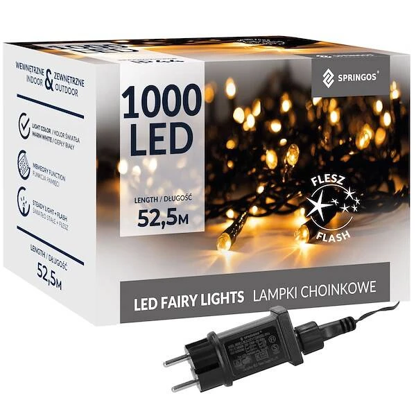 Springos Kalėdinės lemputės 50 m 1000 LED
