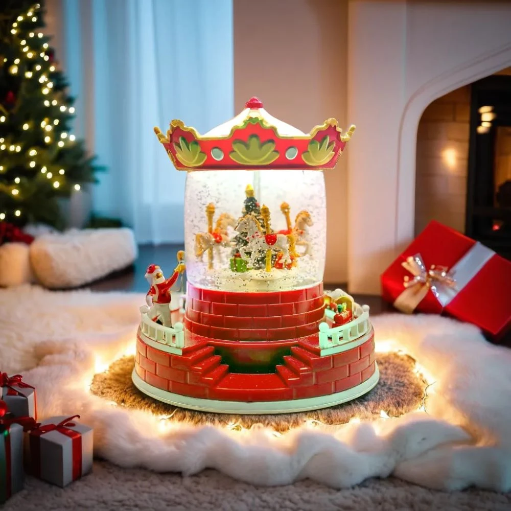Sieninis šviestuvas Christmas Snow Globe žibintas CAROUSEL FLX-4 Forever Light