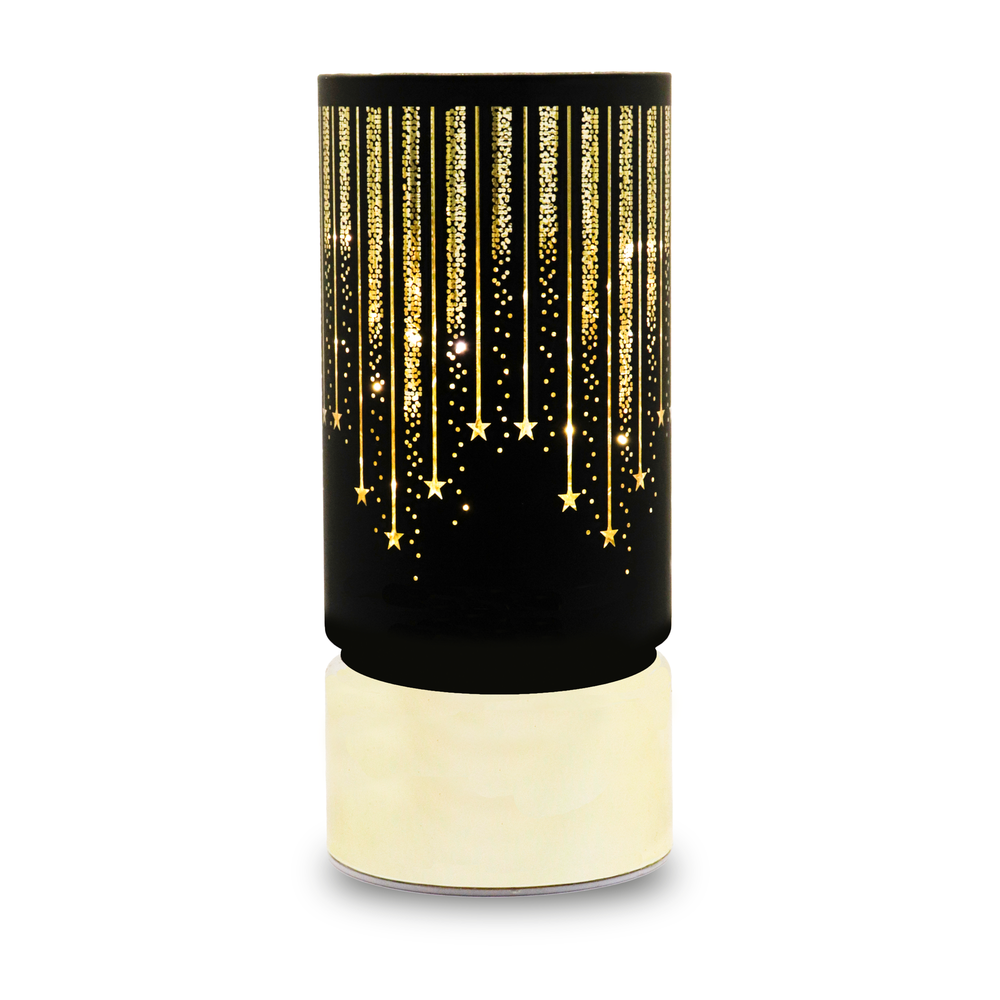 Kalėdinis stiklas Lantern FCL-20 juodai auksinis L Forever Light