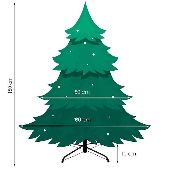 Springos CT0054 DIRBTINĖ ŽALIA KALĖDŲ EGLĖ 150 CM