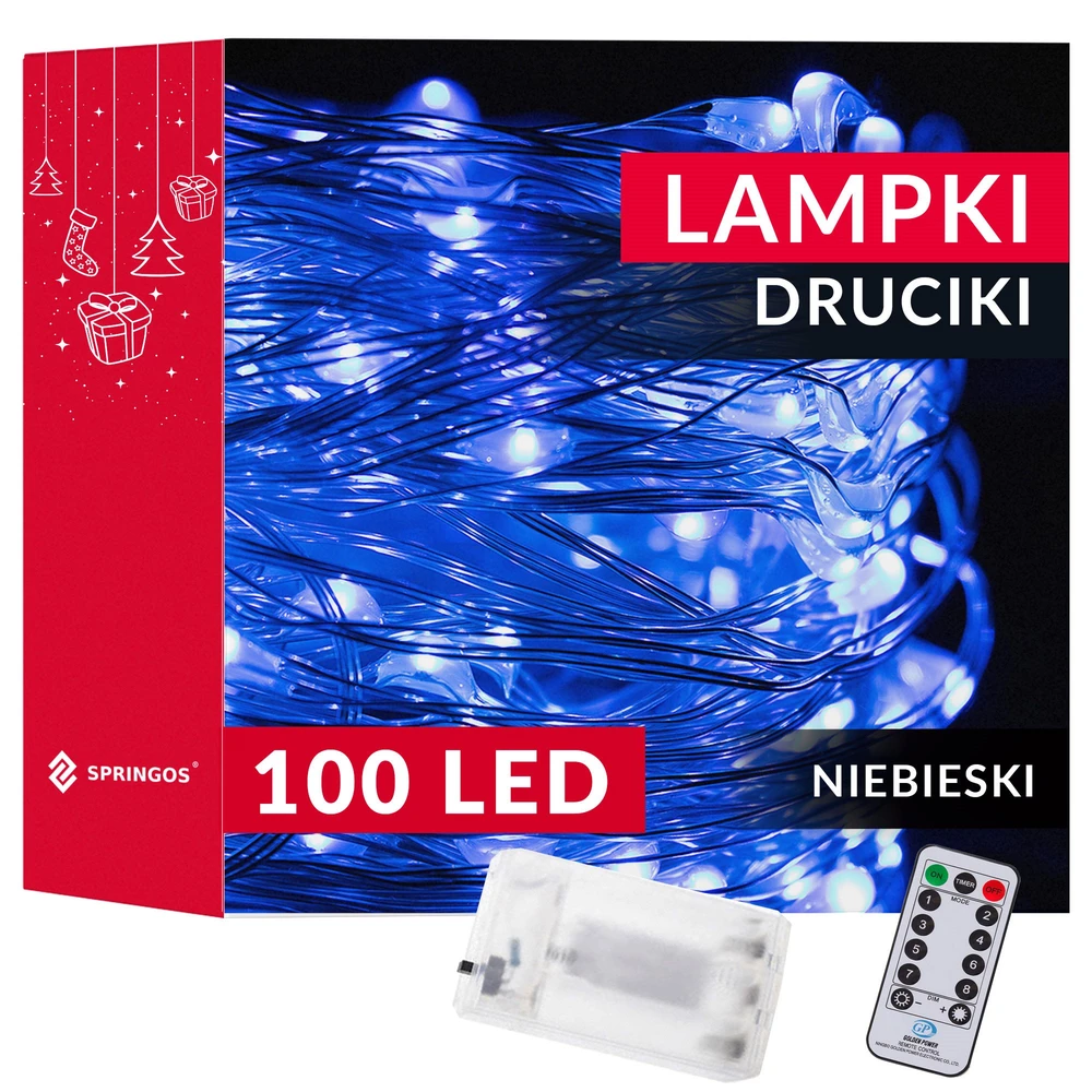 Kalėdų girlianda Springos CL0103 9,9 m, 100 LED, mėlyna