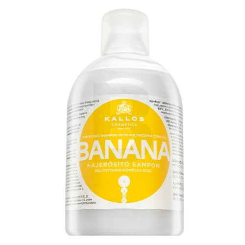 Stiprinamasis šampūnas gyvybę praradusiems plaukams Kallos Banana 1000ml