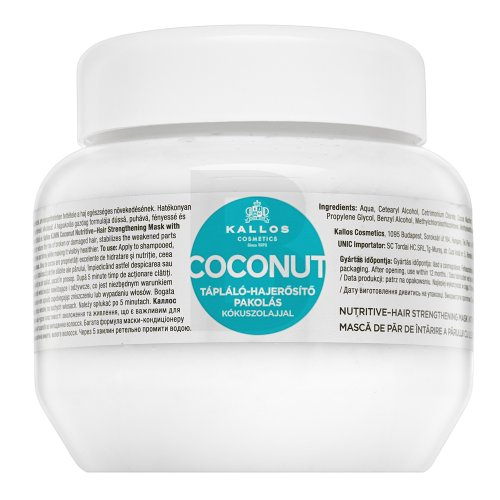 Kallos Cosmetics KJMN Coconut Nutritive–Hair Strengthening Mask with Coconut Oil plaukų kaukė, 275 ml