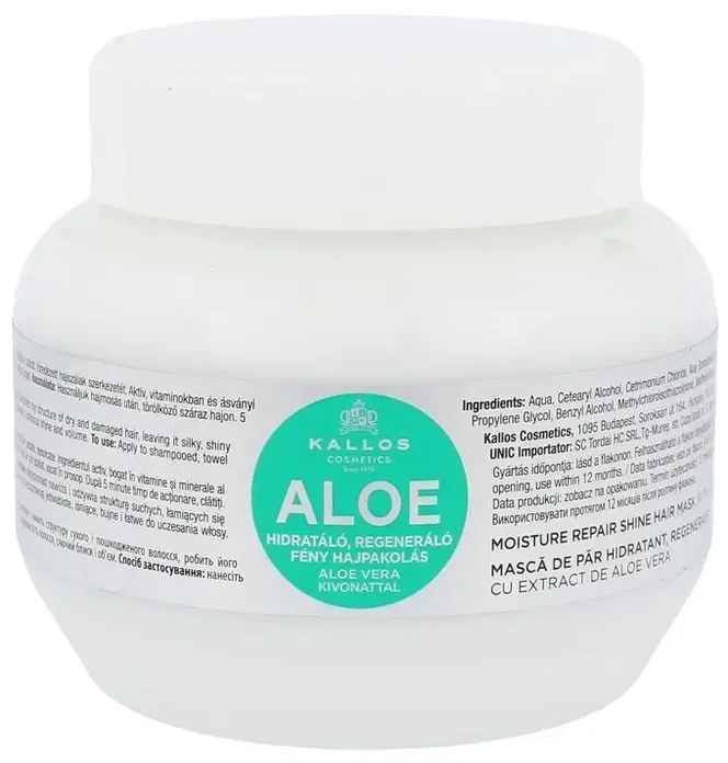 Kallos Cosmetics Aloe Vera Hair Mask moterims, 275 ml