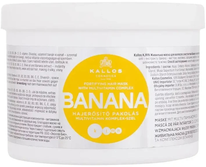 Kallos Cosmetics Banana Hair Mask, 500 ml