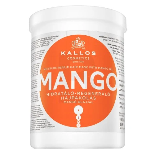 Atkuriamoji plaukų kaukė su mango aliejumi Kallos MANGO Moisture Repair Hair Mask 1000 ml
