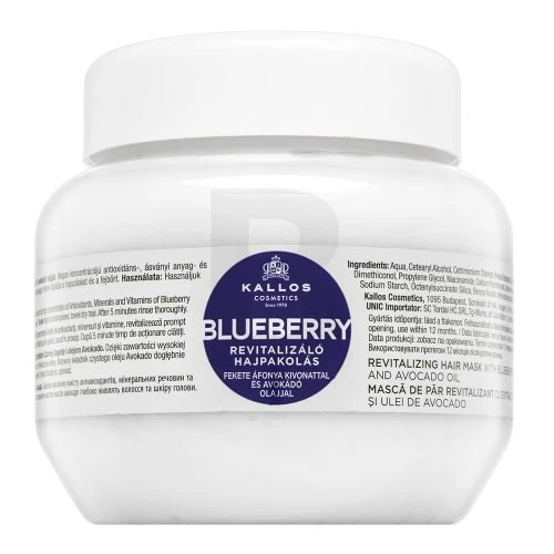 Kallos Cosmetics Blueberry Revitalizing Hair Mask atgaivinanti kaukė plaukams, 275 ml