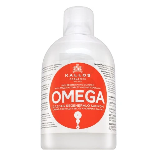 Pažeistų plaukų šampūnas Kallos OMEGA Rich Regenerating Šampūnas 1000 ml