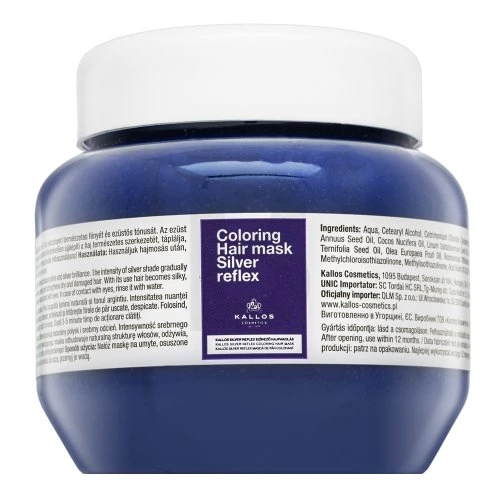 Dažanti plaukų kaukė Kallos Coloring Hair Mask Sidabrinis Reflex 275ml