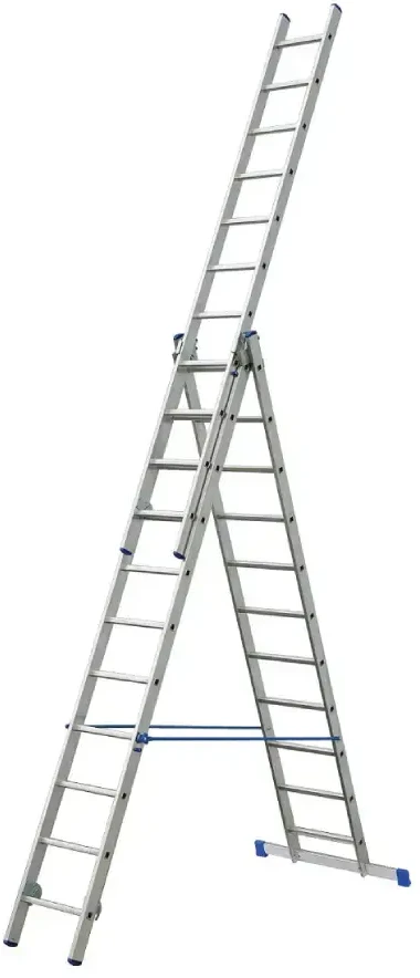 Kopėčios aliuminės VHR3x 7 pak. ilgis 3.99m ,3x1.9m, Elkop