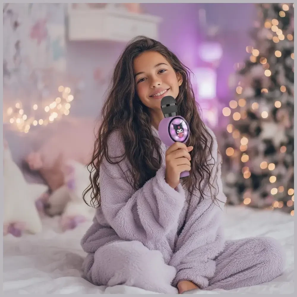 Karaoke mikrofonas su LED belaidžiu garsiakalbiu OTL Kuromi