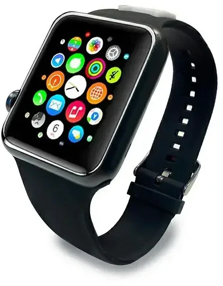 Išmaniojo laikrodžio Apple 4/5/6/7/SE Karl Lagerfel silikoninis dirželis, Juodos spalvos, 38/40/41mm
