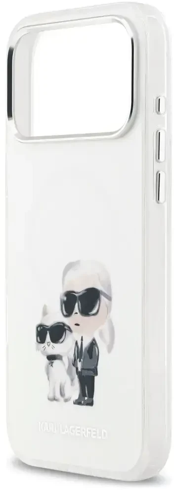 Karl Lagerfeld IML Aquarelle Karl & Choupette & Logo MagSafe - dėklas skirtas Apple iPhone 17 Pro Max baltas