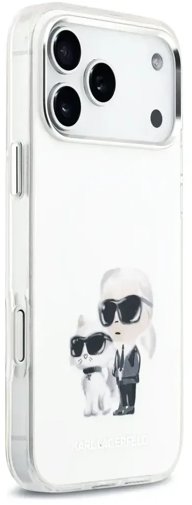 Karl Lagerfeld IML Aquarelle Karl & Choupette & Logo MagSafe - dėklas skirtas Apple iPhone 17 Pro Max baltas