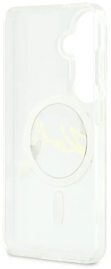 Karl Lagerfeld IML Choupette Karl Script Logo magnetinis dėklas, skirtas iPhone Samsung Galaxy S26, permatomas...