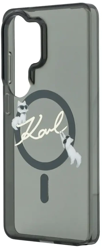 Karl Lagerfeld IML Choupette Karl Script Logo magnetinis dėklas iPhone Samsung Galaxy S26 Ultra juodas...