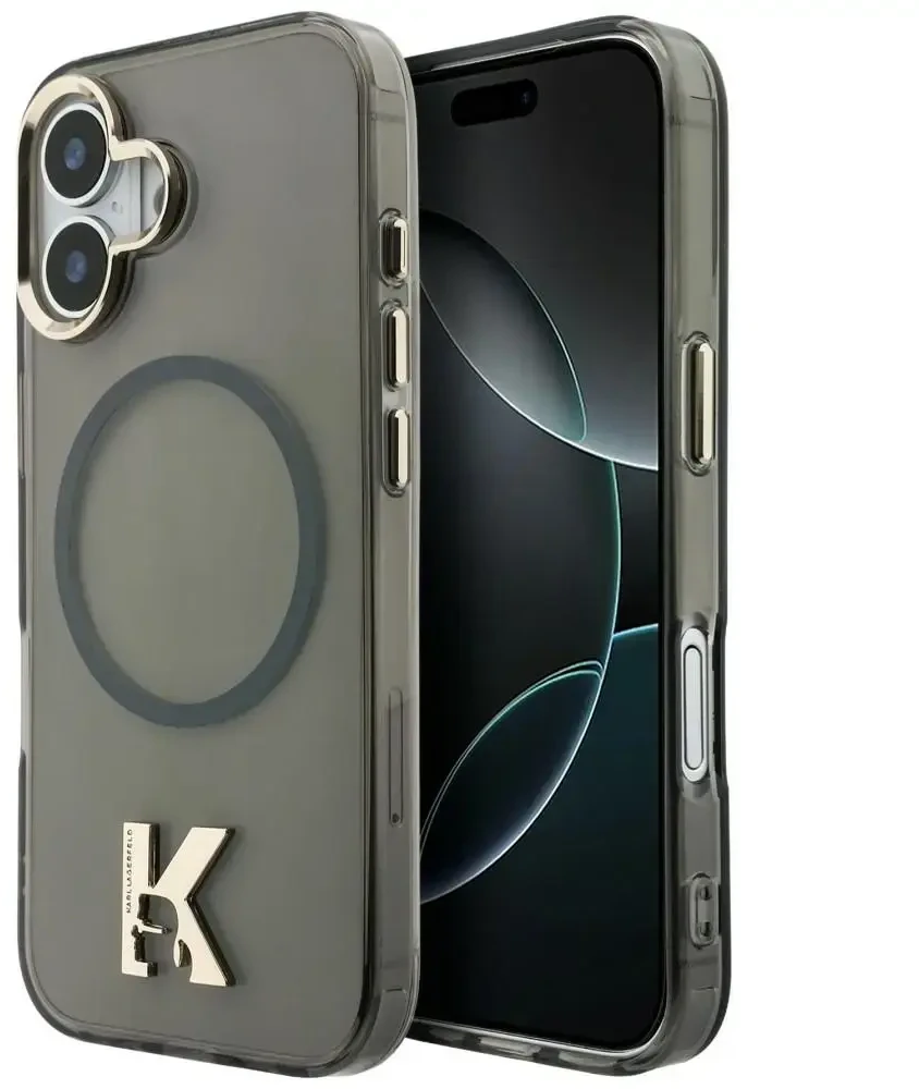 Karl Lagerfeld IML K galvos logotipo „MagSafe“ dėklas, skirtas iPhone 17 - Juodas