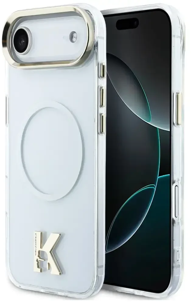 Karl Lagerfeld IML K galvos logotipo „MagSafe“ dėklas, skirtas „iPhone Air“ – skaidrus