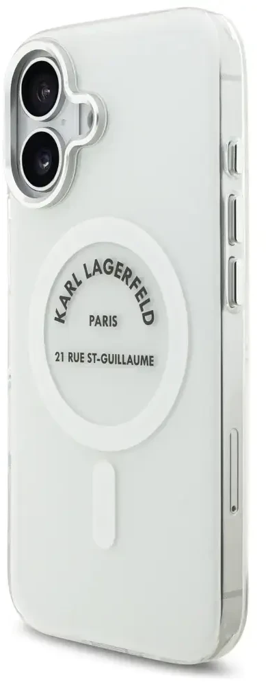 Karl Lagerfeld IML Karl RSG Logo MagSafe - dėklas skirtas Apple iPhone 17 transparent