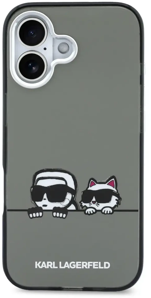 Karl Lagerfeld IML K&CH Heads Logo MagSafe dėklas skirtas iPhone 17 juodos spalvos