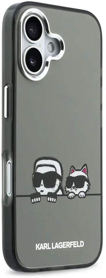 Karl Lagerfeld IML K&CH Heads Logo MagSafe dėklas skirtas iPhone 17 juodos spalvos