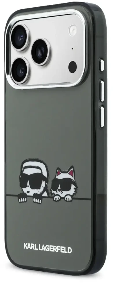 Karl Lagerfeld IML K&CH Heads Logo MagSafe dėklas skirtas iPhone 17 Pro Max juodos spalvos
