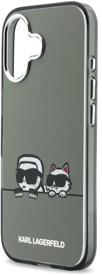 Karl Lagerfeld IML K&CH Heads Logo MagSafe dėklas skirtas iPhone 17 juodos spalvos
