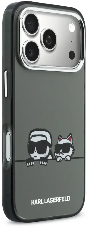 Karl Lagerfeld IML K&CH Heads Logo MagSafe dėklas skirtas iPhone 17 Pro Max juodos spalvos