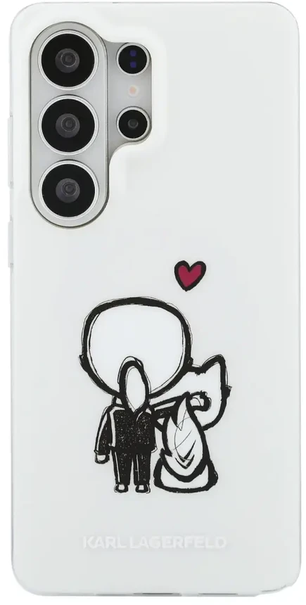 Karl Lagerfeld IML K&CH magnetinis dėklas su logotipu, skirtas iPhone Samsung Galaxy S26 Ultra, permatomas