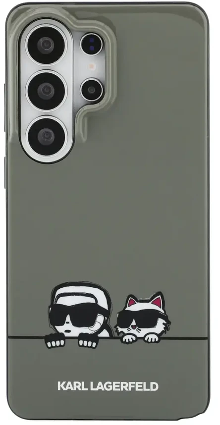 Karl Lagerfeld IML K&CH „Peekaboo“ logotipo magnetinis dėklas, skirtas „iPhone“, „Samsung Galaxy S26 Ultra“, juodas