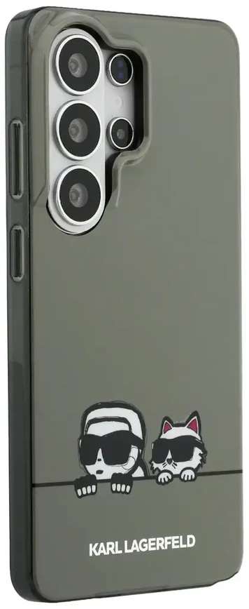Karl Lagerfeld IML K&CH „Peekaboo“ logotipo magnetinis dėklas, skirtas „iPhone“, „Samsung Galaxy S26 Ultra“, juodas