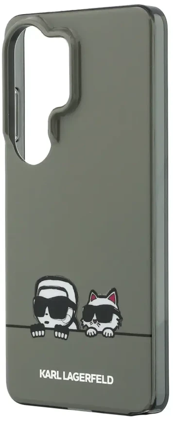 Karl Lagerfeld IML K&CH „Peekaboo“ logotipo magnetinis dėklas, skirtas „iPhone“, „Samsung Galaxy S26 Ultra“, juodas