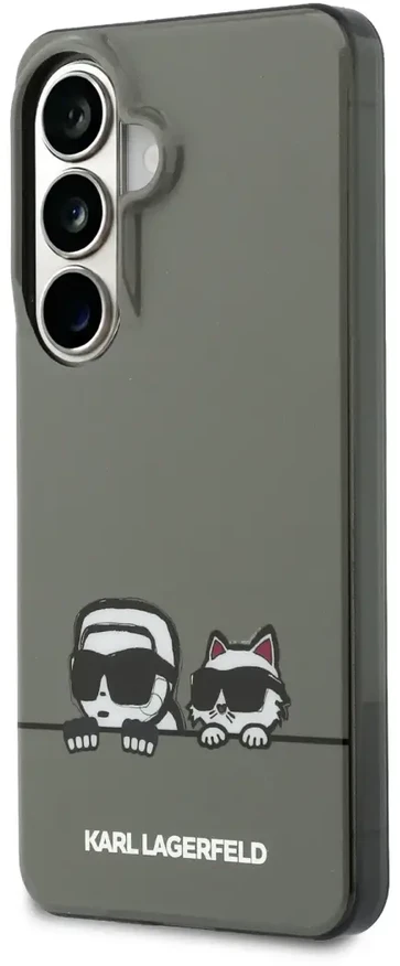 Karl Lagerfeld IML K&CH „Peekaboo“ logotipo magnetinis dėklas, skirtas „iPhone“, „Samsung Galaxy S26“, juodas