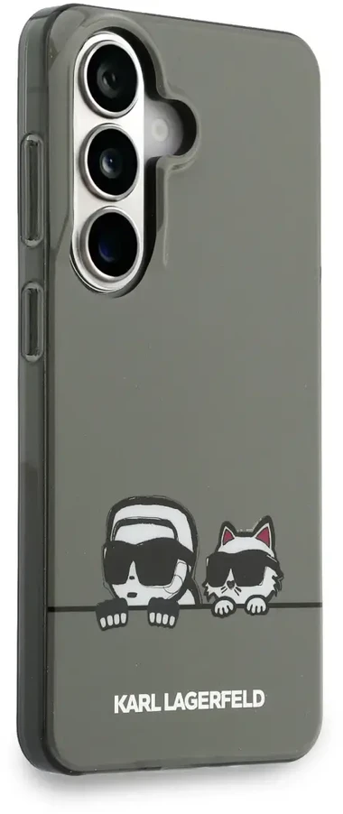 Karl Lagerfeld IML K&CH „Peekaboo“ logotipo magnetinis dėklas, skirtas „iPhone“, „Samsung Galaxy S26“, juodas
