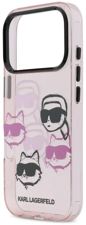 Karl Lagerfeld IML Multi K&CH dėklas telefonui iPhone 17 Pro rožinis