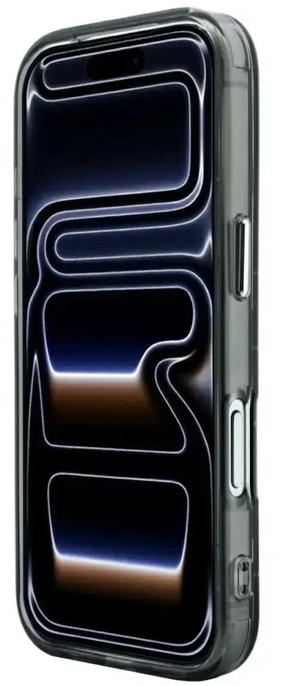 Dėklas Karl Lagerfeld IML Rhinestones Allover and Electroplated Logo skirtas iPhone 18 Pro / 17 Pro juodas