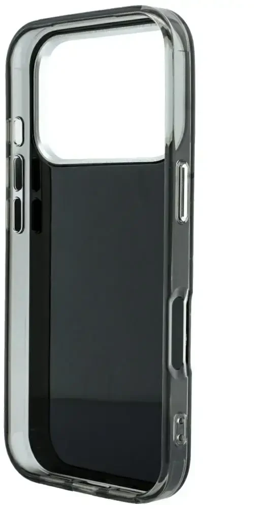 Dėklas Karl Lagerfeld IML Rhinestones Allover and Electroplated Logo skirtas iPhone 18 Pro / 17 Pro juodas