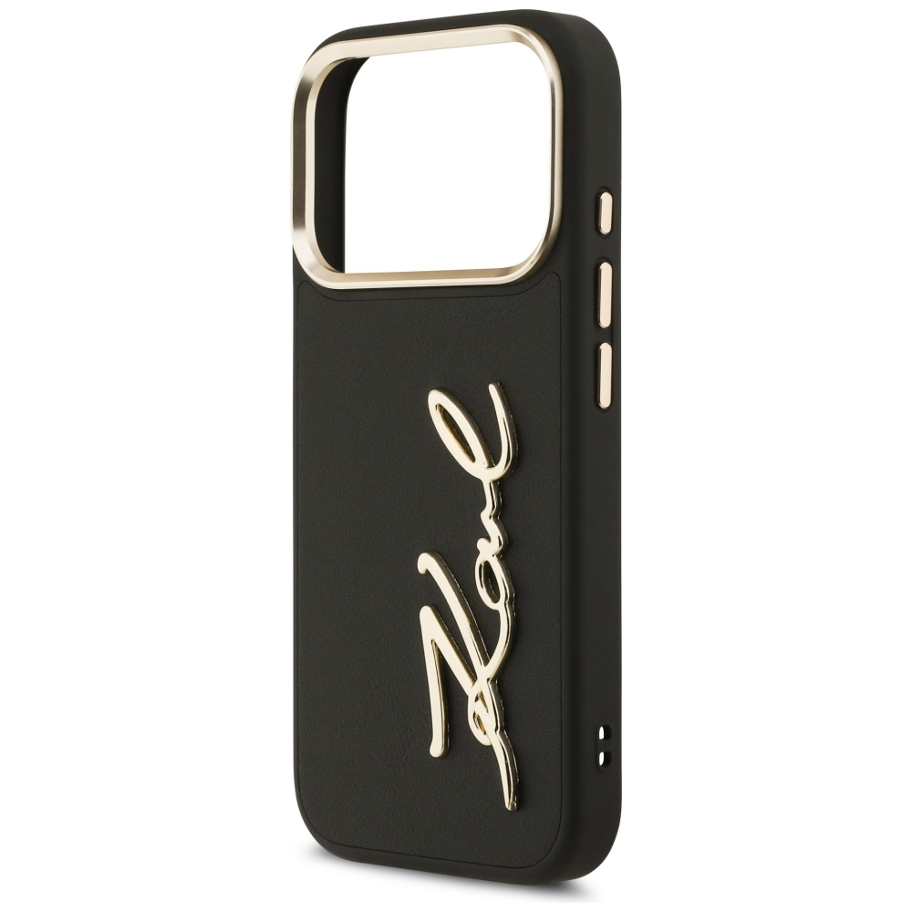 Karl Lagerfeld Karl Script Logo dėklas skirtas Apple iPhone 17 Pro juodos spalvos
