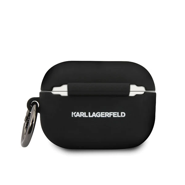Karl Lagerfeld dėklas, skirtas Airpods Pro KLACAPSILGLBK juodas silikoninis Iconic