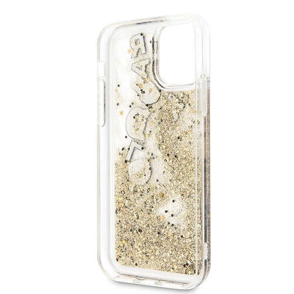 Telefono dėklas Karl Lagerfeld KLHCN58ROGO iPhone 11 Pro juodas & auksinis hard case Glitter