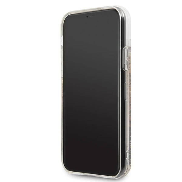 Telefono dėklas Karl Lagerfeld KLHCN58ROGO iPhone 11 Pro juodas & auksinis hard case Glitter