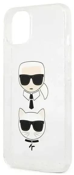 Dėklas Karl Lagerfeld HARDCASE KLHCP13SKCTUGLS IPHONE 13 MINI GLITTER KARL'S&CHOUPETTE Sidabrinis